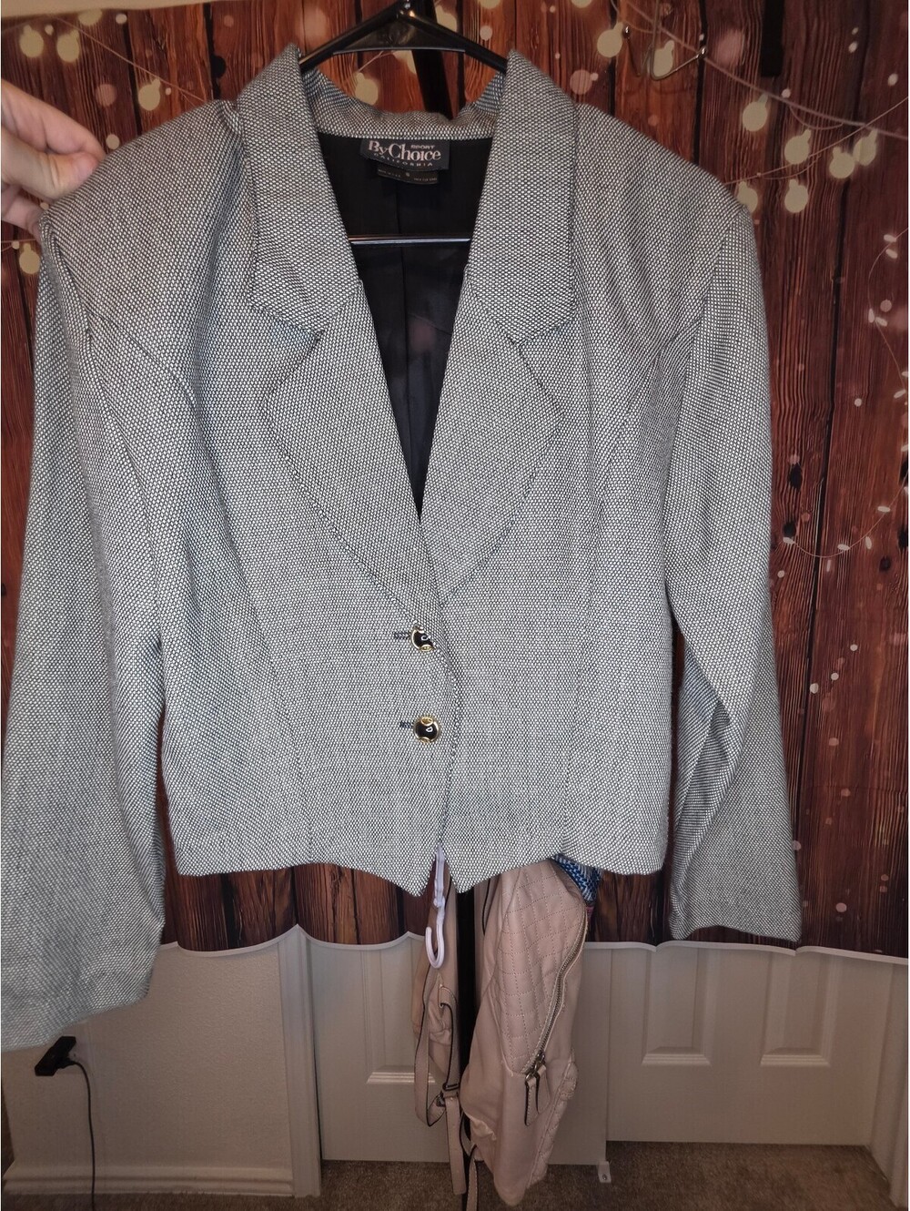 By Choice Sport California Women's Gray Textured Blazer Jacket Size S